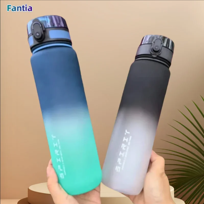 Outdoor Camping Water Jug - 500ML/650ML/1000ML 대용량 스포츠 병 동기 부여