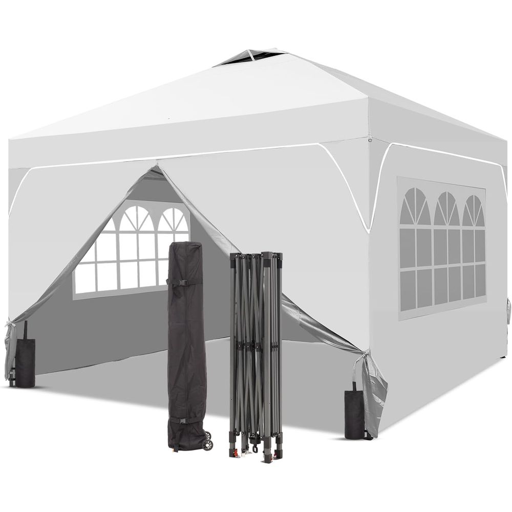 Outdoor Camping Gazebo - 1212T 원터치 설치 텐트, 4면 벽으로