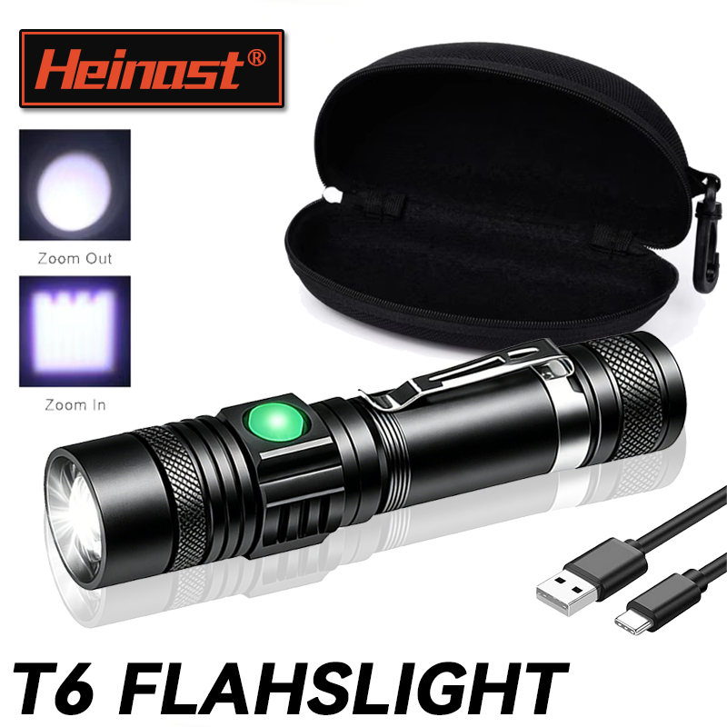 Outdoor Camping Adventure - T6 LED 충전식 손전등, 18650 줌이