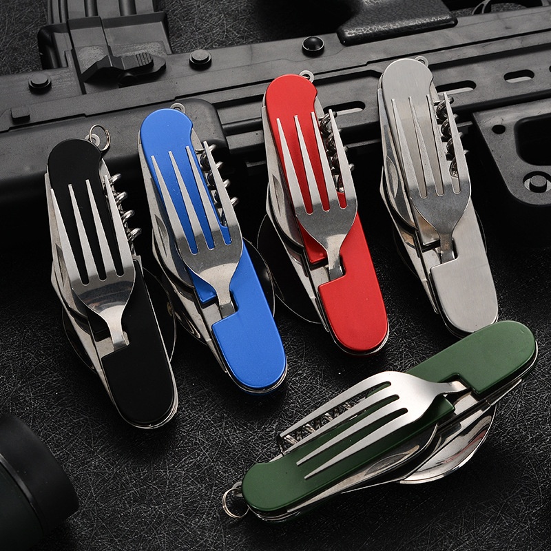 Outdoor Camping Essentials - 4 in 1 접이식 식기 분리형