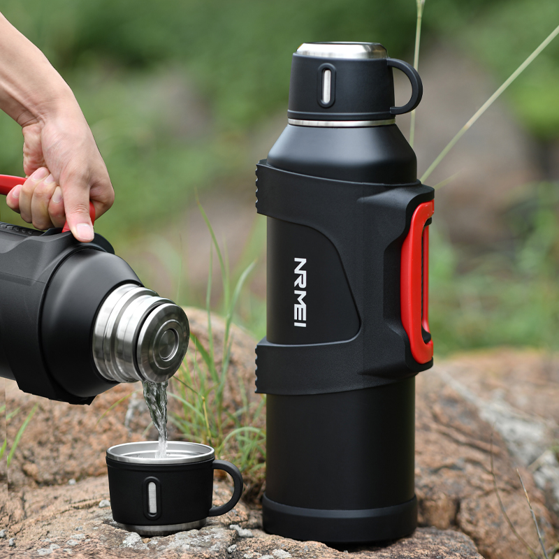 Outdoor Camping Water Jug - 스테인리스 스틸 보온병 차 필터 포함