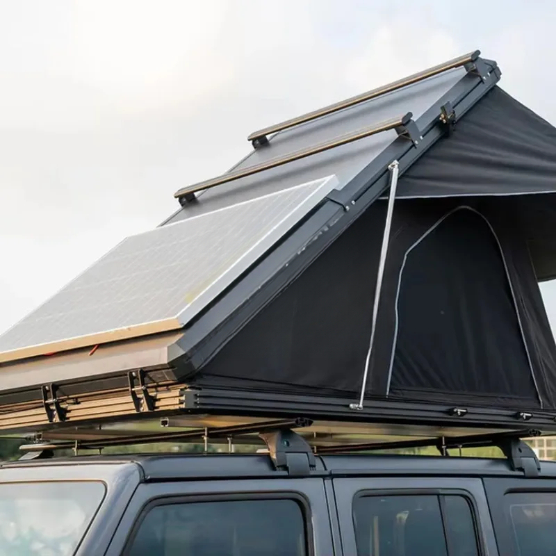 Outdoor Camping Gear - 고품질 3~4인용 삼각형 알루미늄 하드쉘 루프탑