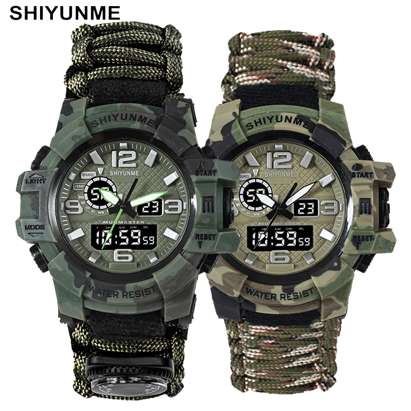 Outdoor Camping Zone - SHIYUNME G 스타일 밀리터리 스포츠 시계