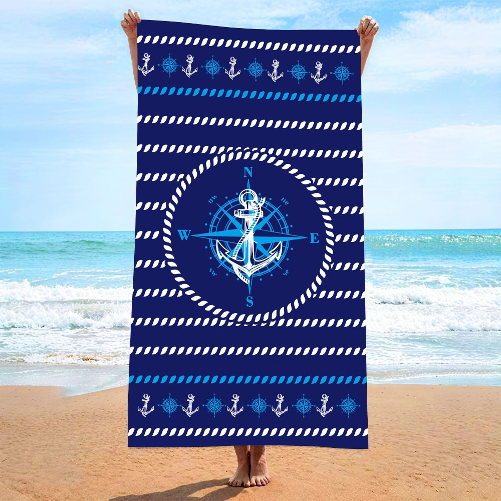 Outdoor Camping Blanket - 앵커 비치 타월70x140CM 속건성 목욕 타월