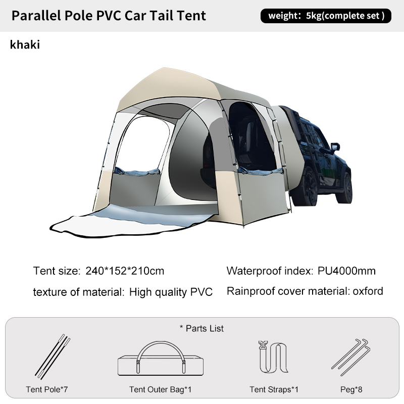 Outdoor Camping Van Tent - 3인용 사계절 캠핑 클리어 버블 SUV