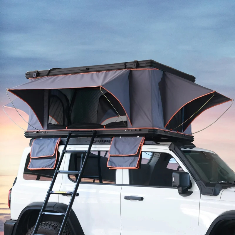 Outdoor Camping Gazebo - 알루미늄 4인용 루프탑 텐트 하드 캠핑카