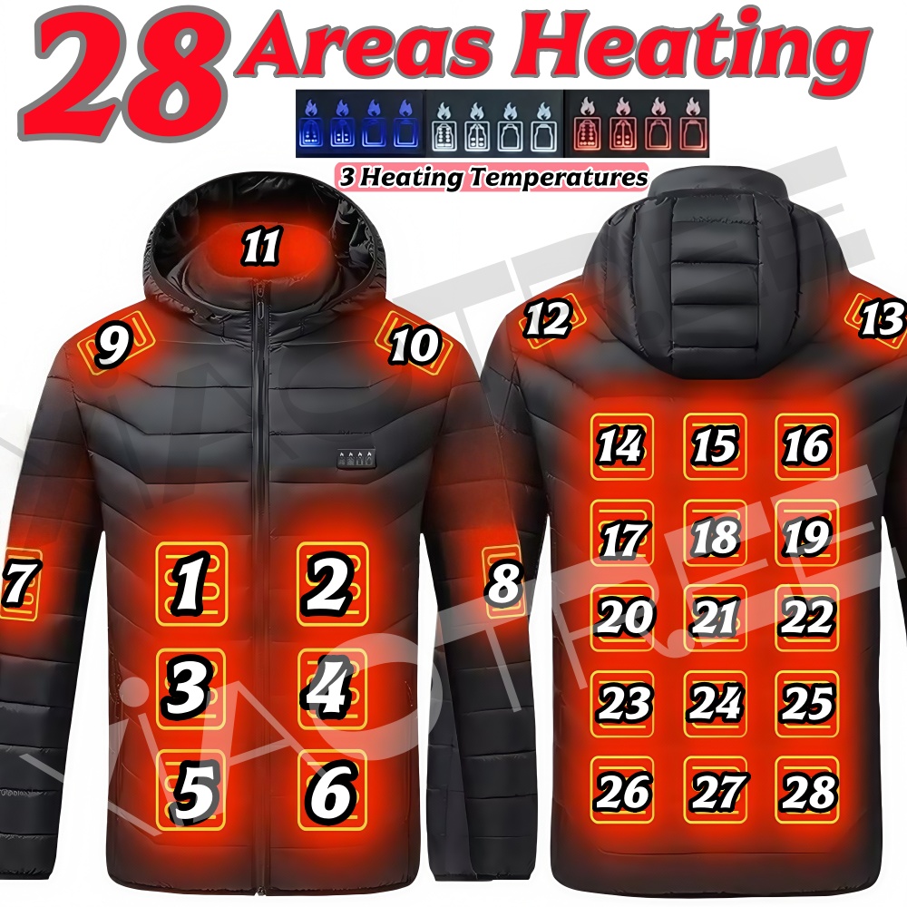 Outdoor Camping Outfit - 28개 구역 남녀 공용 발열 재킷