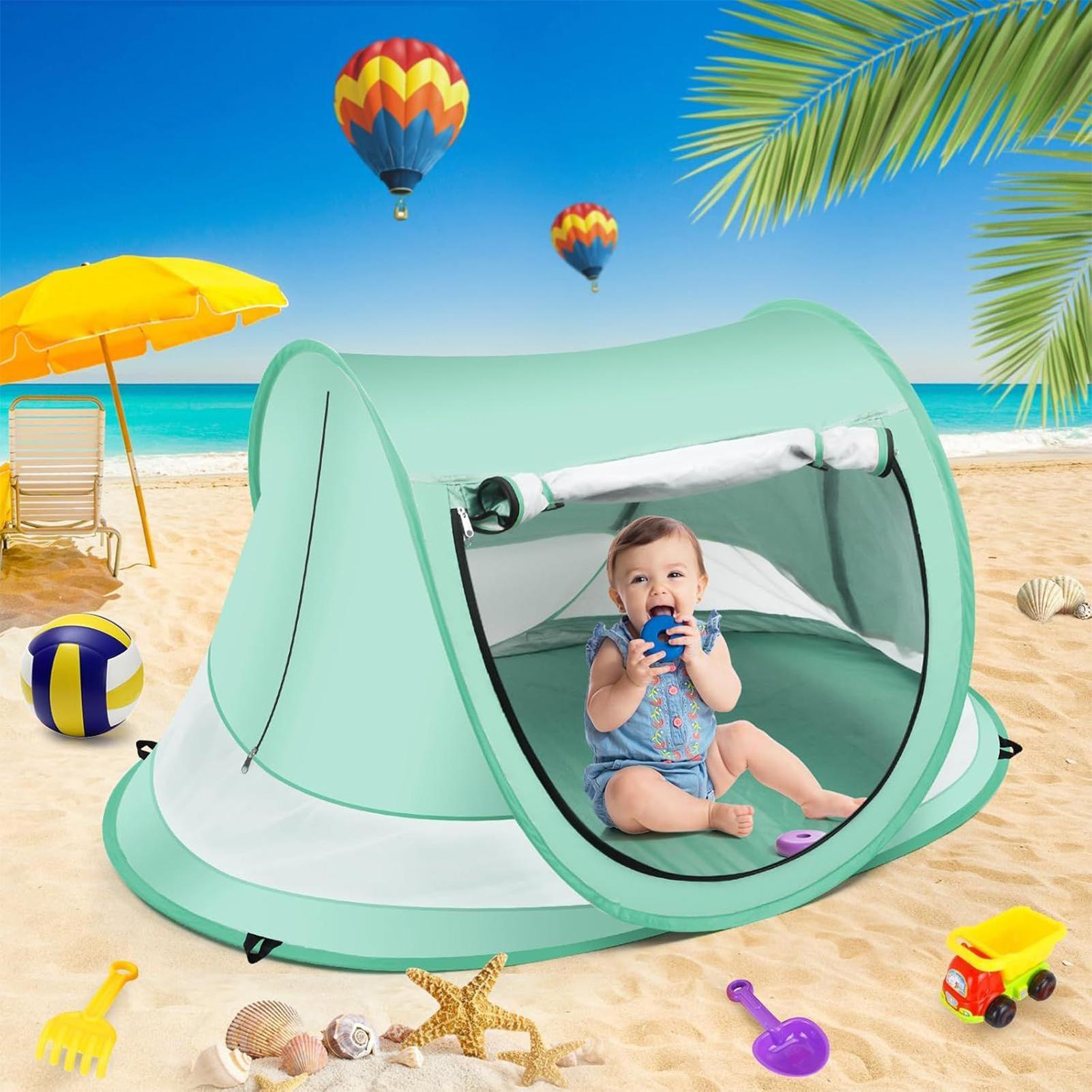 유아용 해변 텐트, 야외 아기 그늘막, 자외선 차단 접 - Outdoor Camping Automatic Quick Opening Tent 리뷰 및 가격