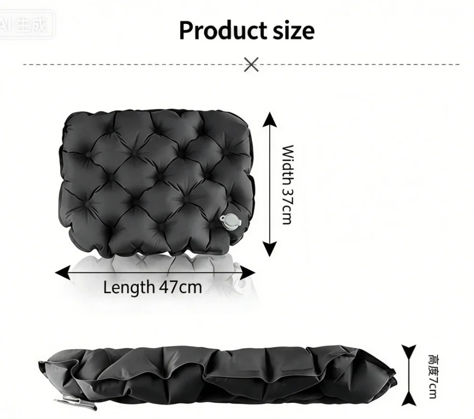 휴대용 풍선 시트 쿠션 야외 캠핑 에어 쿠션 경량 여행 - Outdoor Camping Rug Waterproof 리뷰 및 가격