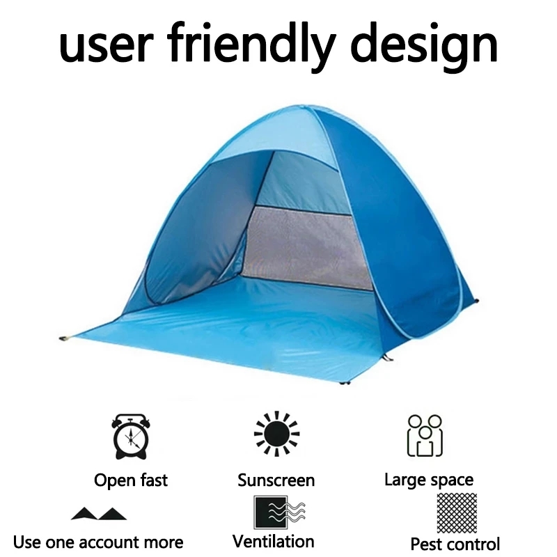 빠른 자동 개방형 비치 텐트, 자외선 차단 텐트 그늘막 - Outdoor Camping Automatic Quick Opening Tent 리뷰 및 가격