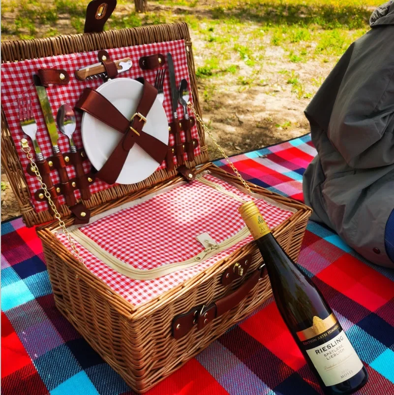 가족 나들이 피크닉 바구니, 야외 캠핑 음식 및 식기  - Outdoor Camping Food 리뷰 및 가격