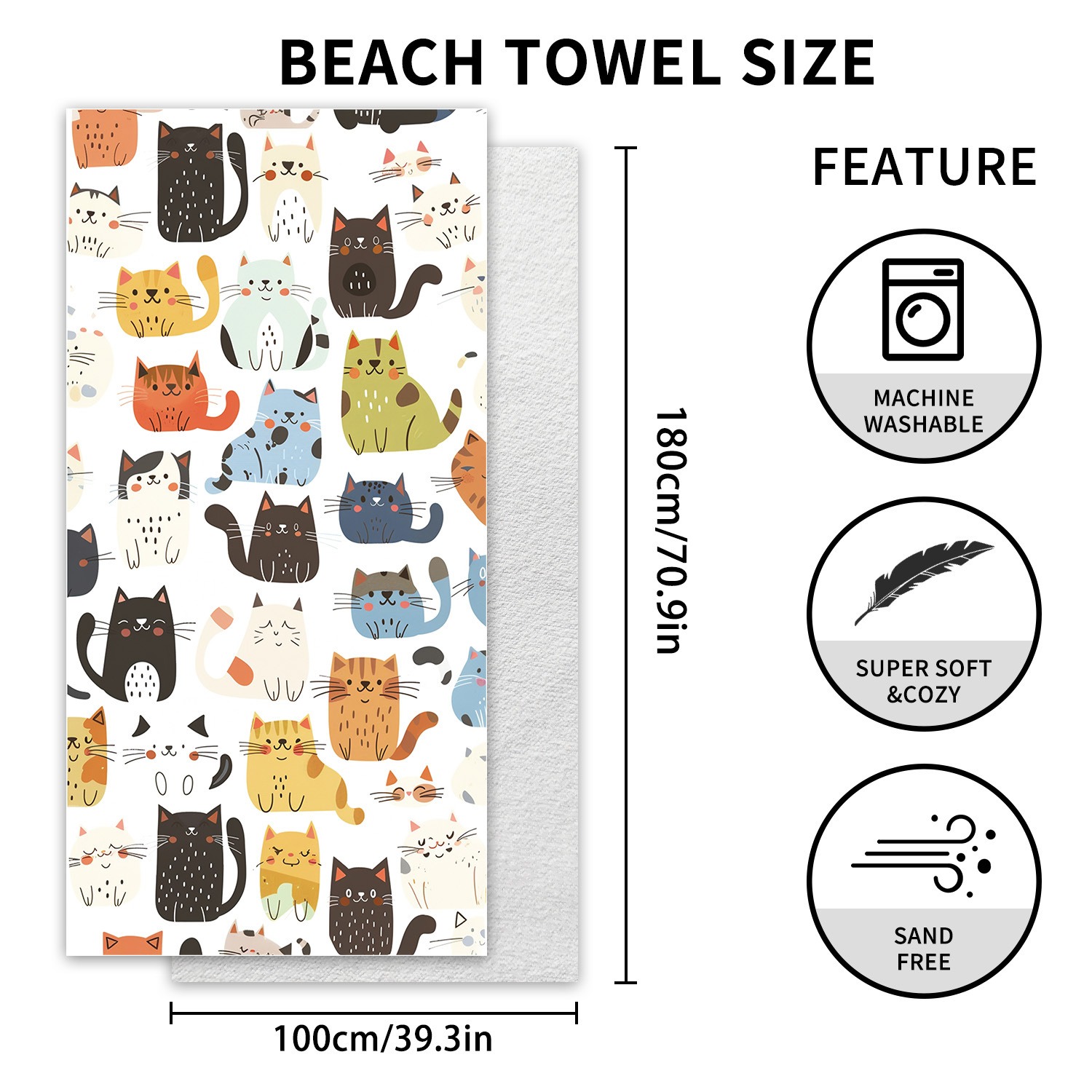 레터 팜트리 비치 타월 100x180CM 목욕 타월 마 - Outdoor Camping Blanket 리뷰 및 가격