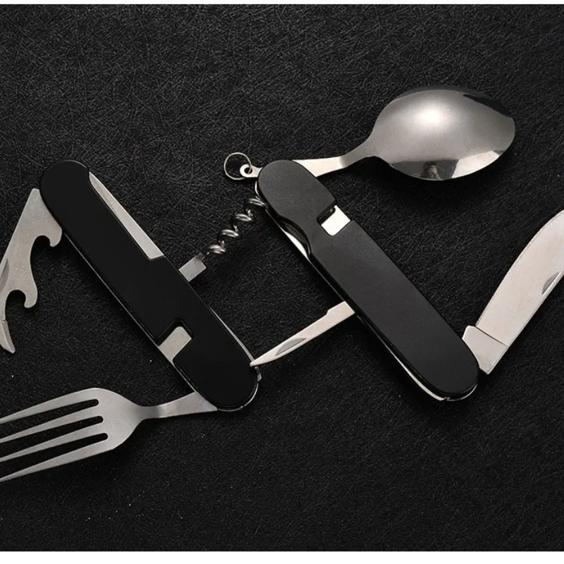 4 in 1 접이식 식기 분리형 캠핑 용품 스테인레스  - Outdoor Camping Essentials 리뷰 및 가격