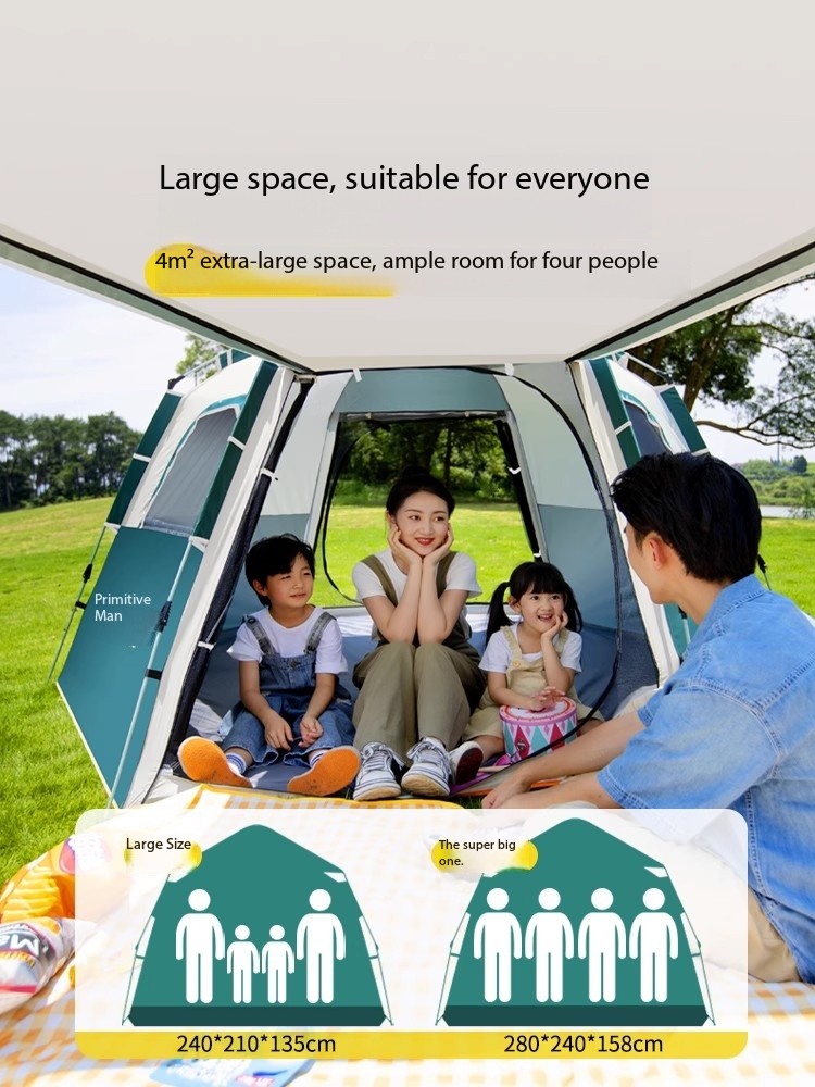 캠핑용품 땡처리 6-8인용 캠핑 장비 텐트 방수 방풍  - Outdoor Camping Automatic Quick Opening Tent 리뷰 및 가격