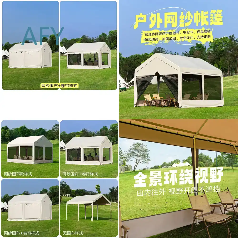 통기성 좋은 여름용 캠핑 텐트, 야외 레저용 모기장,  - Outdoor Camping Van Tent 리뷰 및 가격