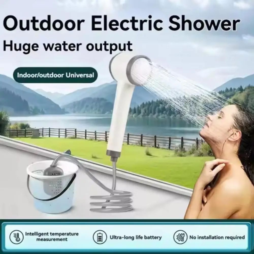 샤워 스프레이 자가 프라이밍 휴대용 샤워기 조절 가능한 - Outdoor Camping Bathroom 리뷰 및 가격