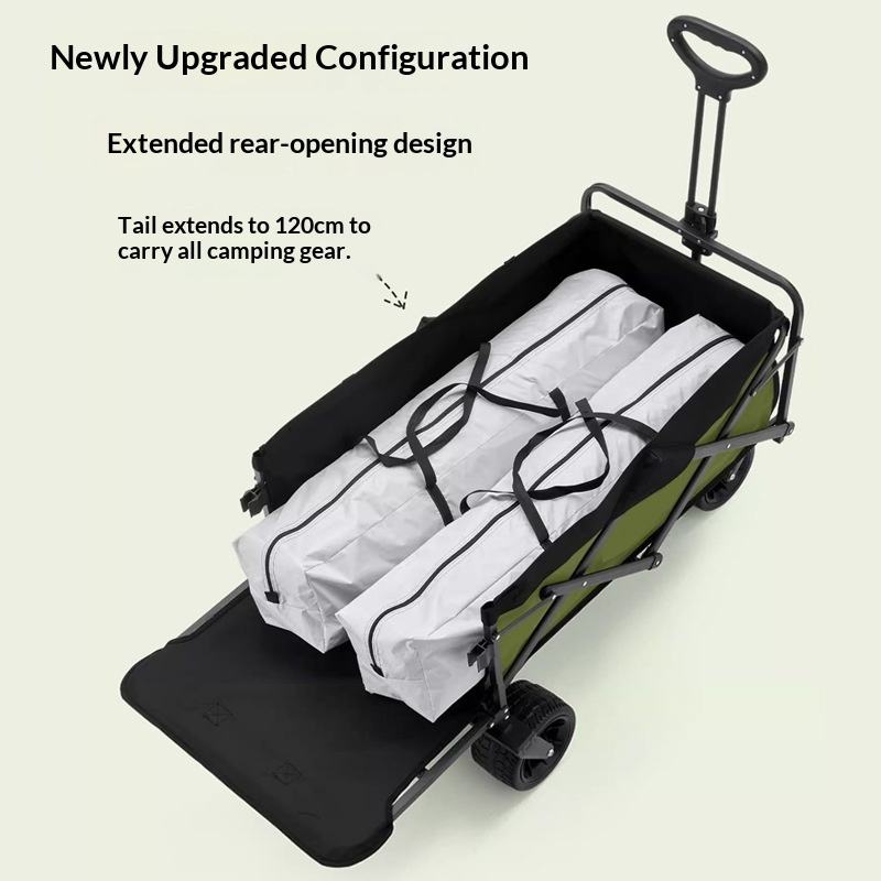 공장 직판 4륜 플랫폼 캠핑 유틸리티 웨건 175kg  - Outdoor Camping Trolley 리뷰 및 가격
