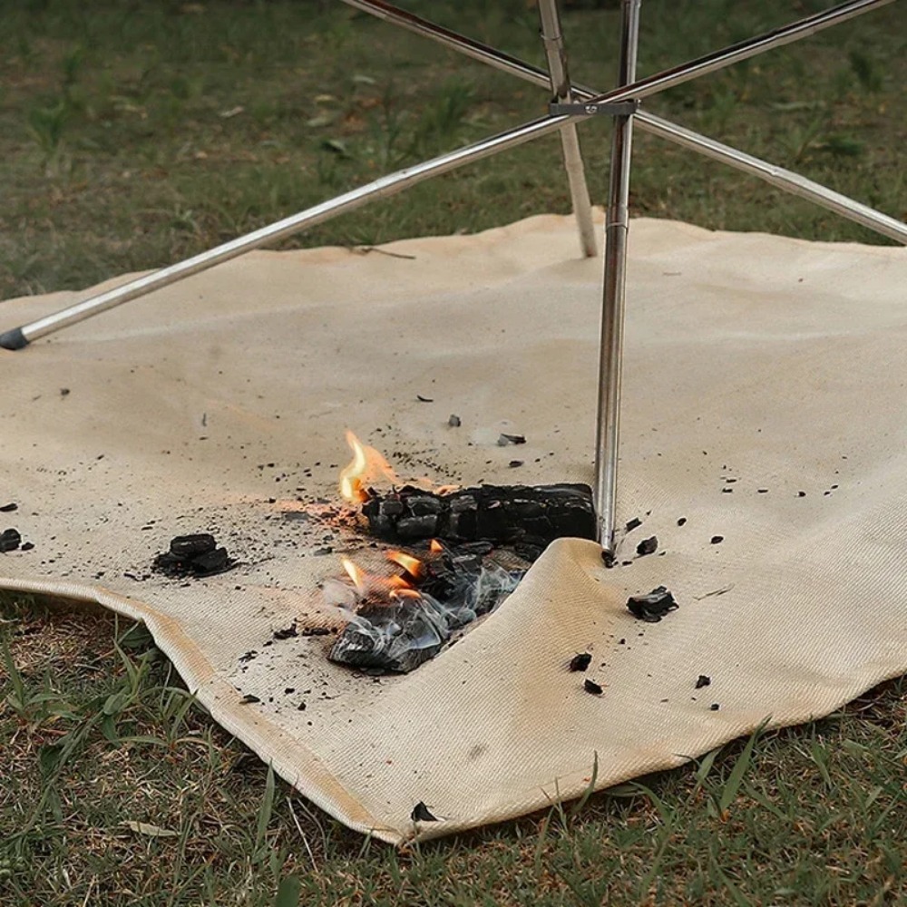 고온 방화 매트, 야외 캠핑 피크닉 바베큐용 유리섬유  - Outdoor Camping Rug 리뷰 및 가격