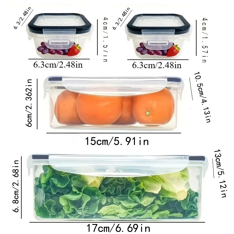 8Pcs 용기 4개 뚜껑 4개 세트 주방 밀폐용기 플라 - Outdoor Camping Outfit 리뷰 및 가격