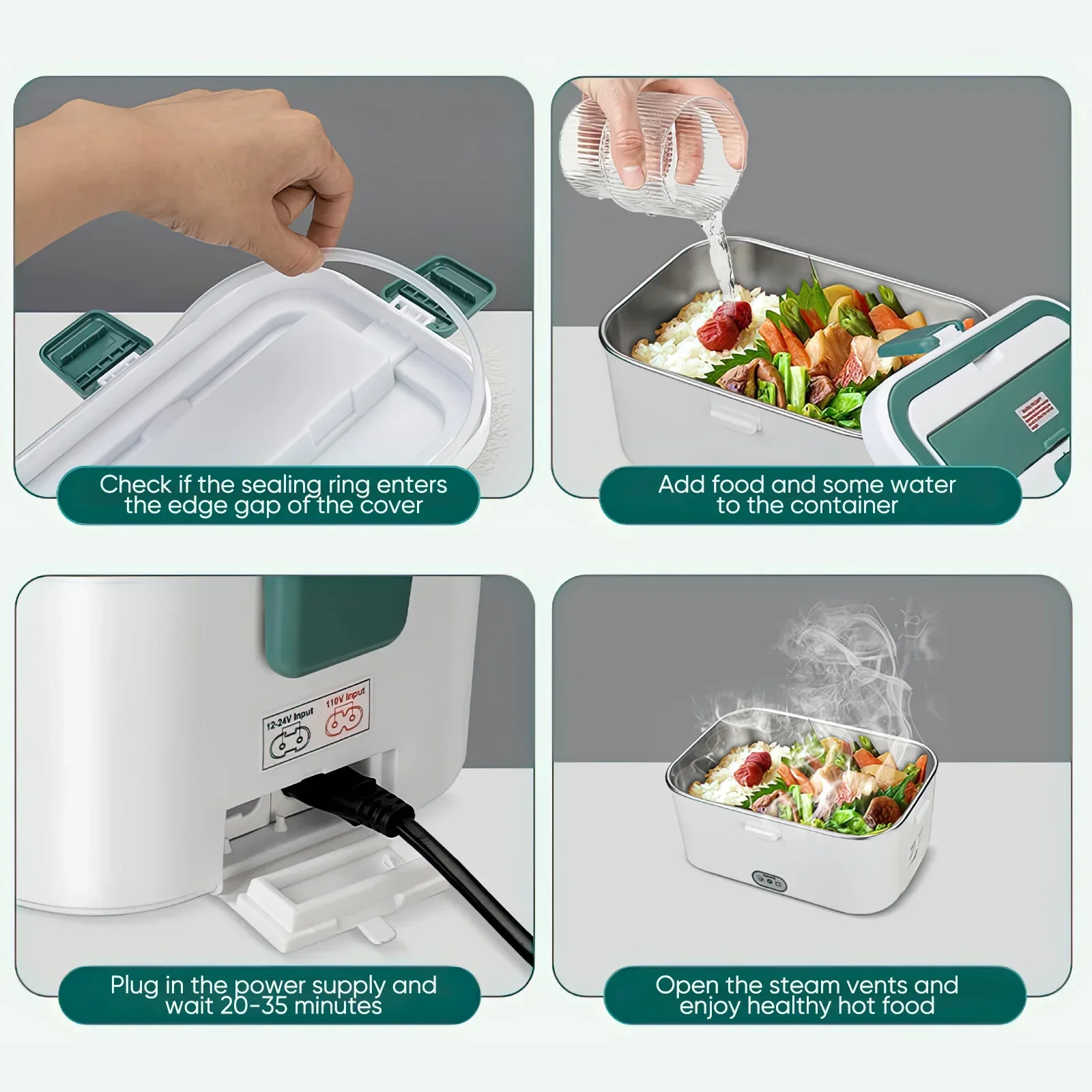 전기 도시락 상자 식품 워머 1.8L 80W 야외 캠핑 - Outdoor Camping Food 리뷰 및 가격