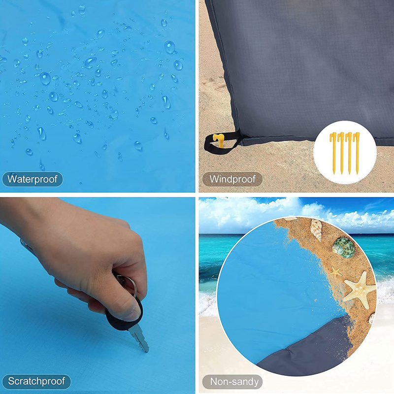 새로운 야외 캠핑 비치 매트, 방수, 접이식, 포켓 피 - Outdoor Camping Rug Waterproof 리뷰 및 가격