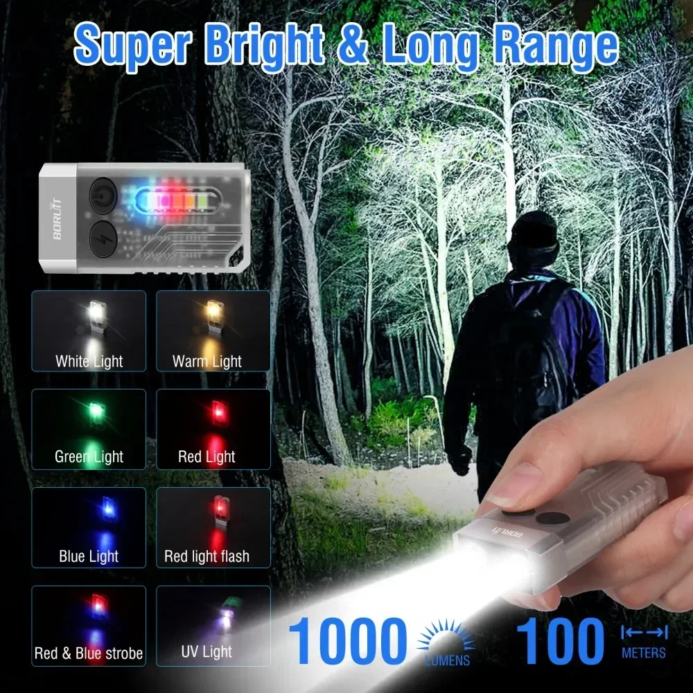 BORUiT V10 키체인 UV LED EDC 형광 플 - Outdoor Camping Adventure 리뷰 및 가격