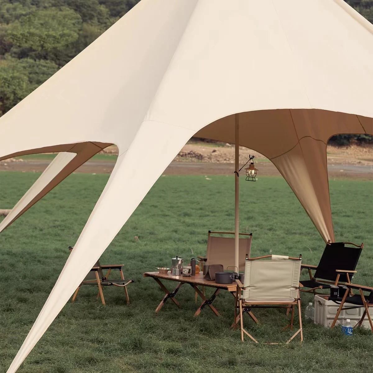 팝업 대형 야외 천막 캐노피, 방수 햇빛 차단 캔버스, - Outdoor Camping Exhibition 리뷰 및 가격
