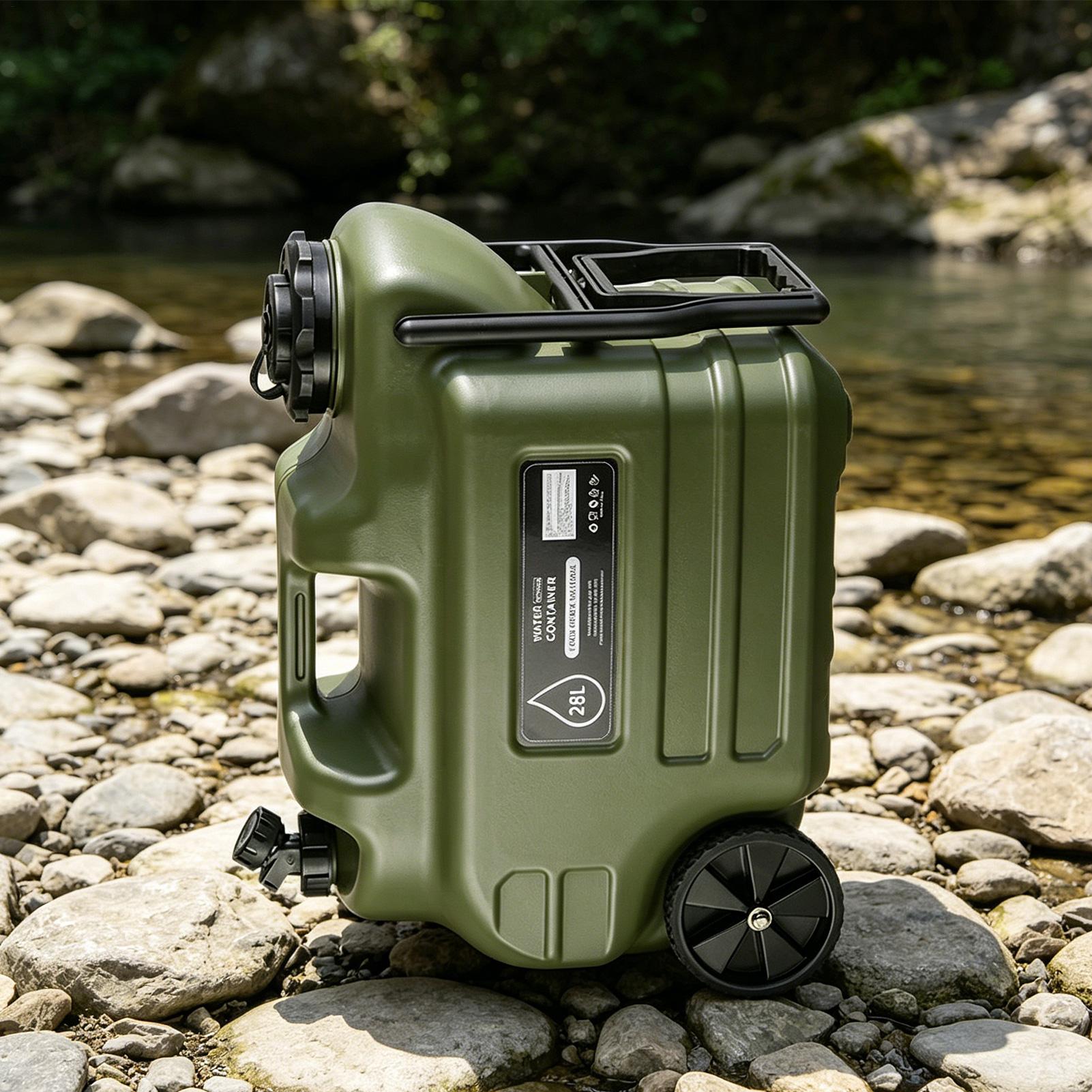 28L 캠핑 물통 수도꼭지 포함 휴대용 누수 방지 물통 - Outdoor Camping Water Jug 리뷰 및 가격