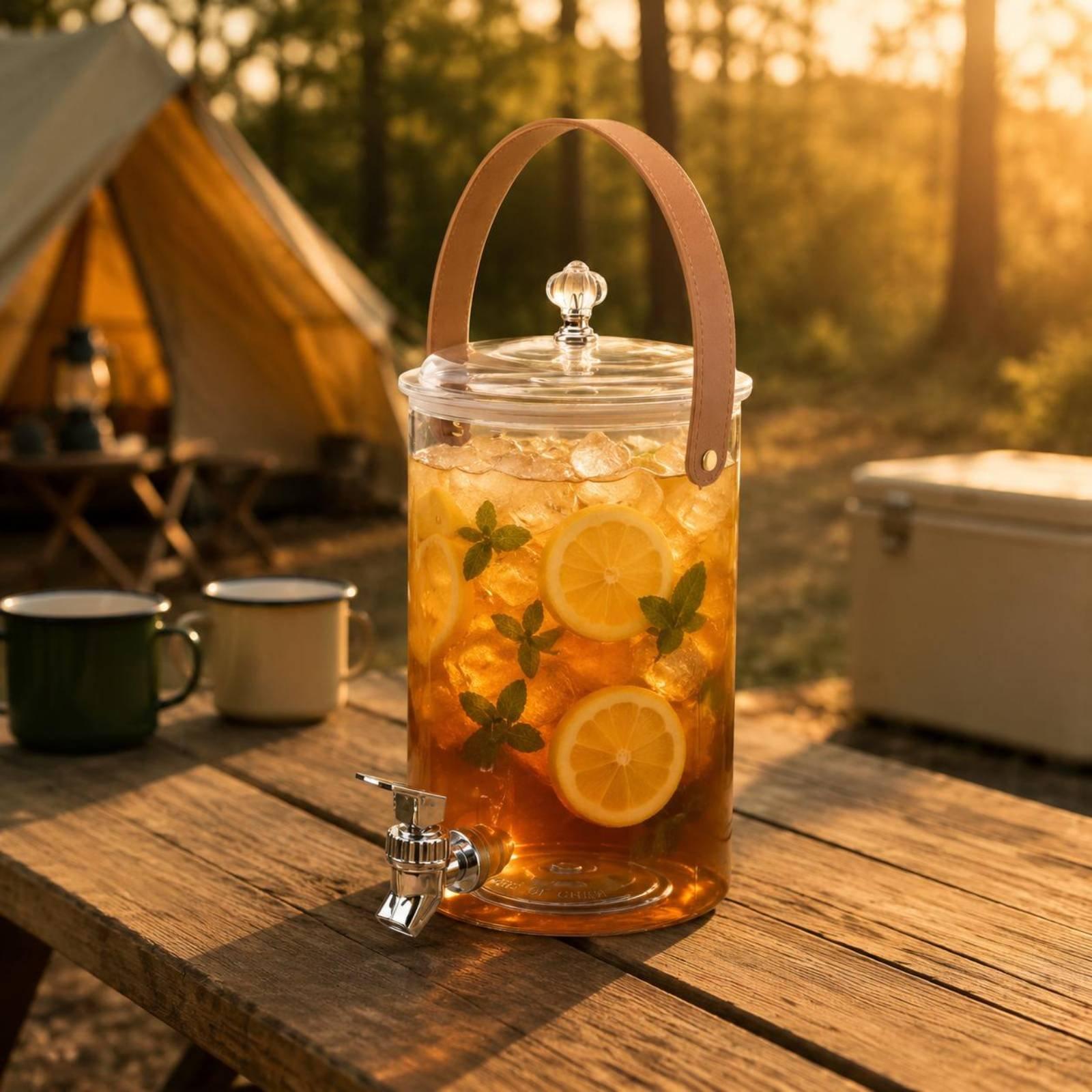 안전한 뚜껑이 있는 음료 디스펜서, 가족 파티, 야외  - Outdoor Camping Water Jug 리뷰 및 가격