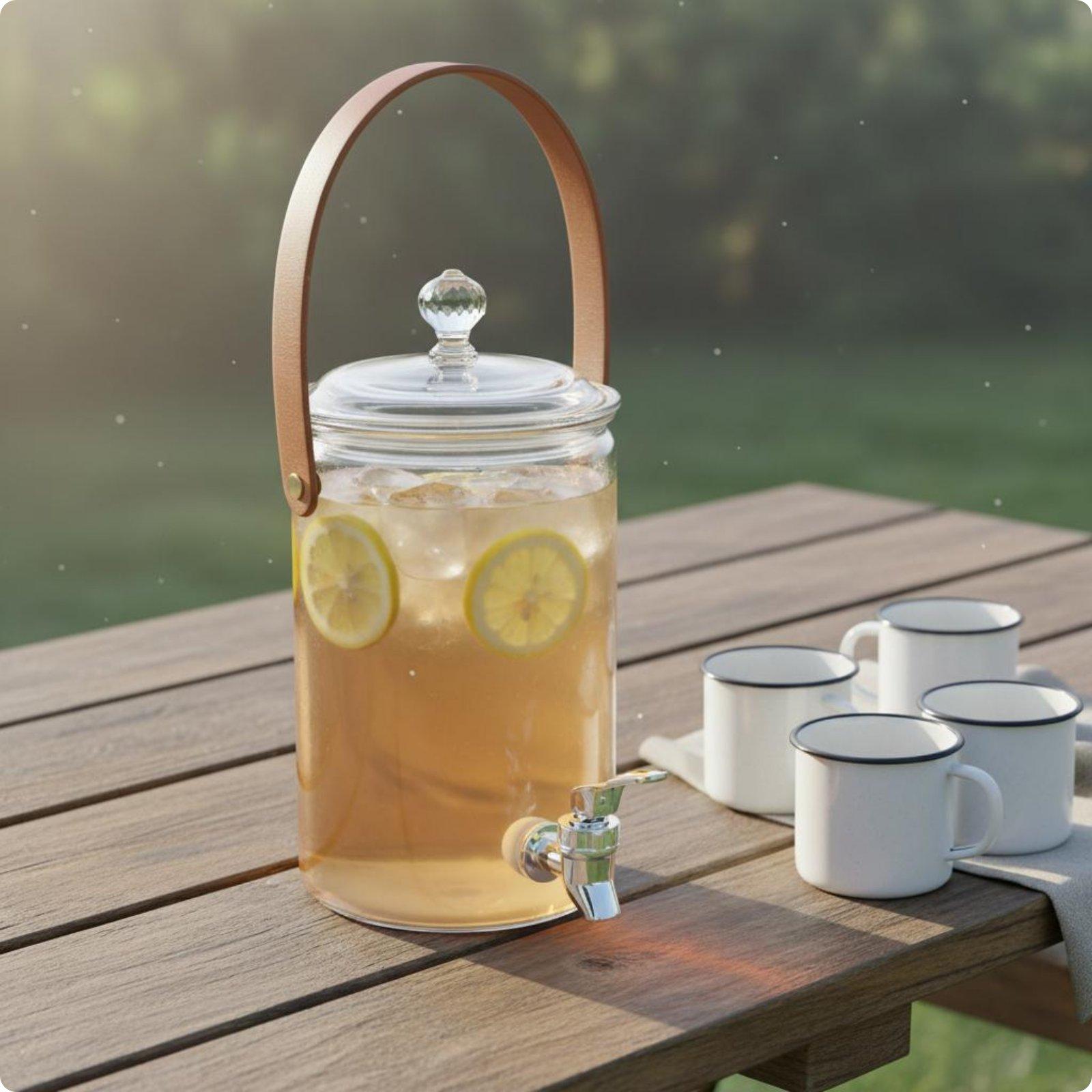 안전한 뚜껑이 있는 음료 디스펜서, 가족 파티, 야외  - Outdoor Camping Water Jug 리뷰 및 가격