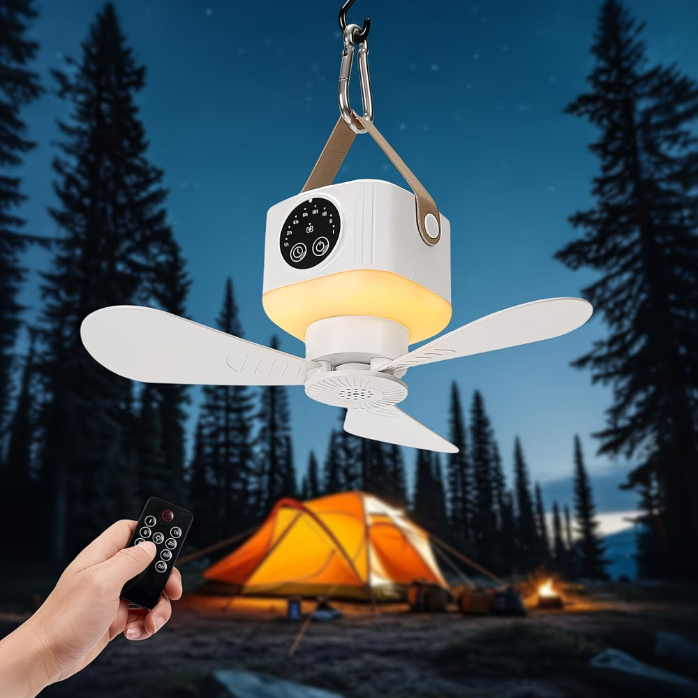 조명이 있는 휴대용 천장 선풍기 3600/7200mAh - Outdoor Camping Gazebo 리뷰 및 가격