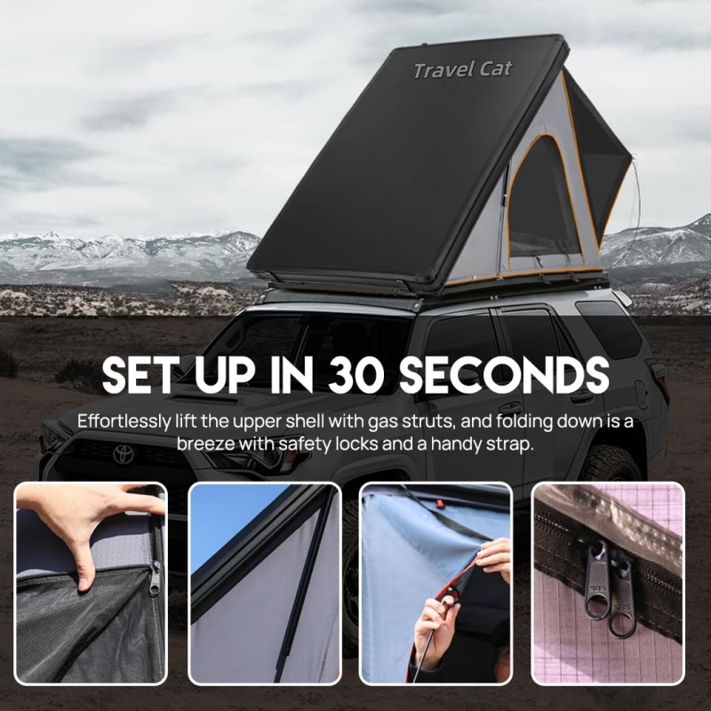 야외 캠핑용 루프탑 텐트, 알루미늄 허니콤 패널 하드쉘 - Outdoor Camping Automatic Quick Opening Tent 리뷰 및 가격