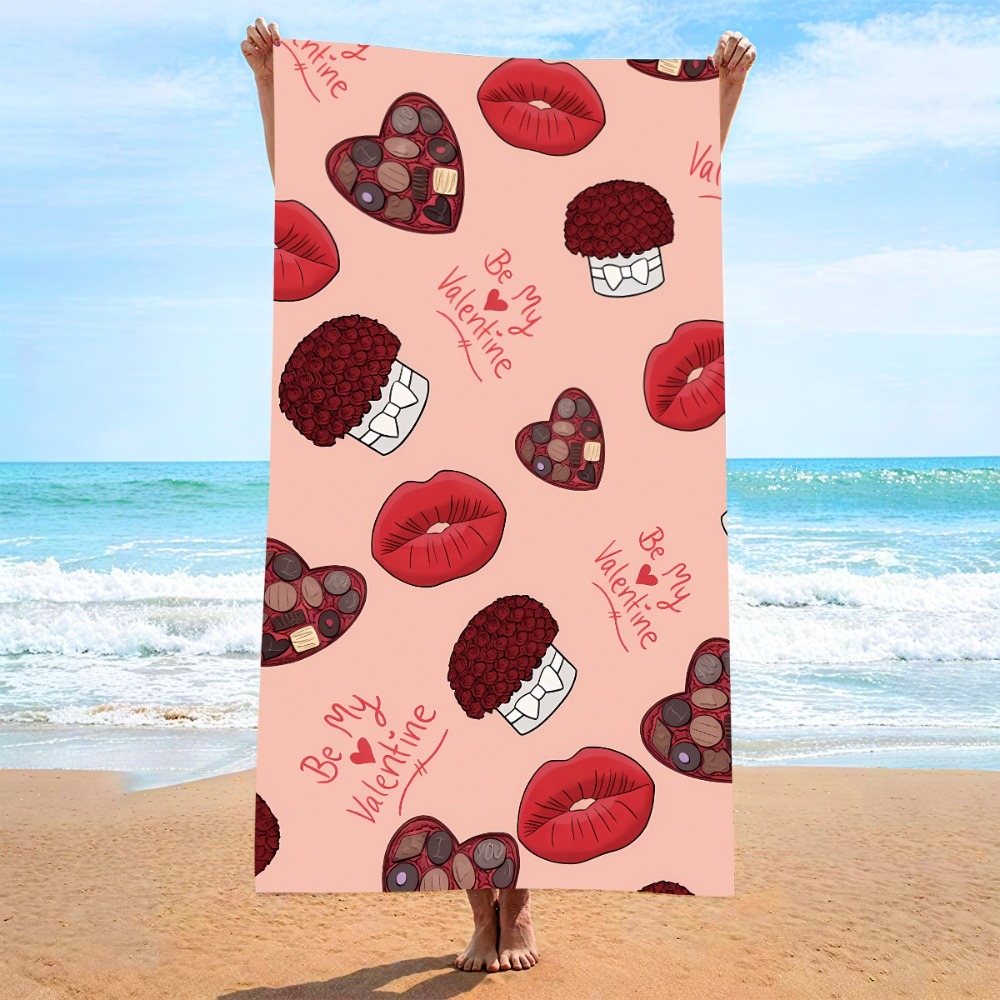 하트 심볼 목욕 타월 27x55인치 비치 타월 마이크로 - Outdoor Camping Blanket 리뷰 및 가격