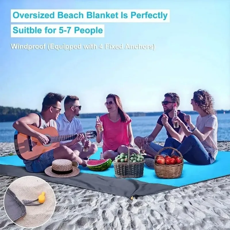 200*210cm 모래 방지 비치 담요 방수 비치 매트 - Outdoor Camping Rug Waterproof 리뷰 및 가격