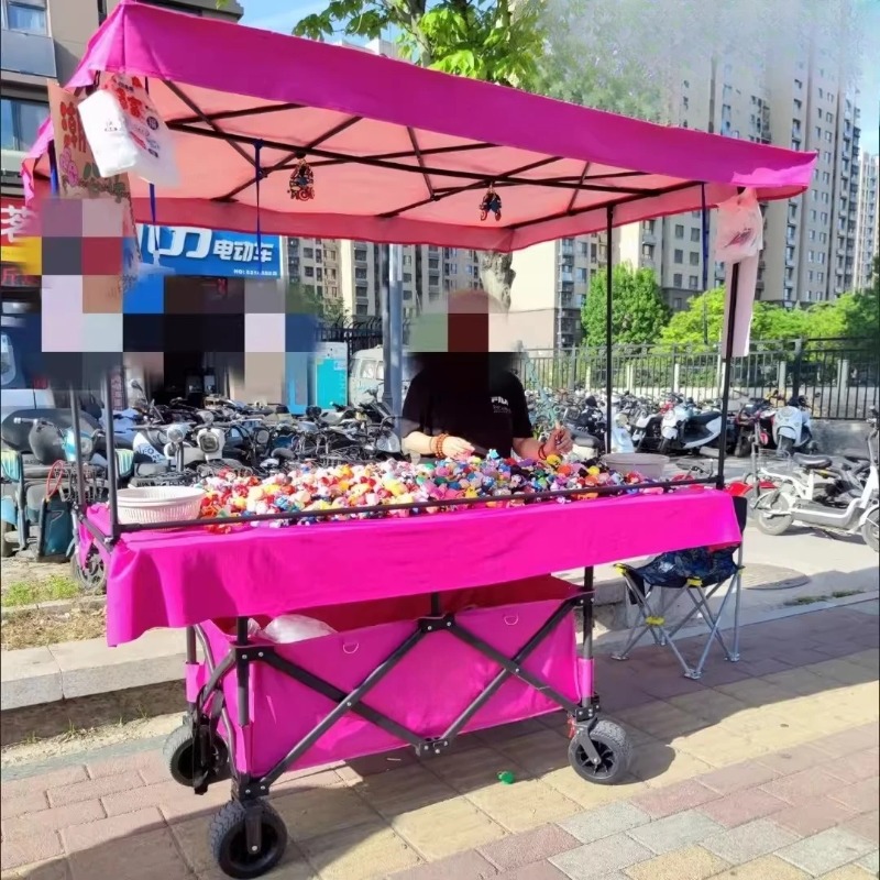 대형 테이블판이 있는 이동식 노점 트롤리, 들어 올리고 - Outdoor Camping Trolley 리뷰 및 가격